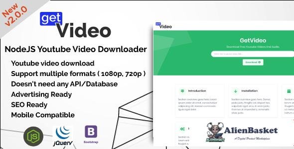 53762  GetVideo v2.0.0 - NodeJS Youtube Video Downloader