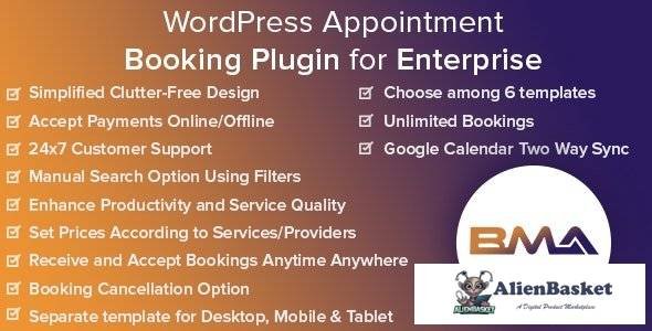 53801  BMA v1.2.1 - WordPress Appointment Booking Plugin for Enterprise