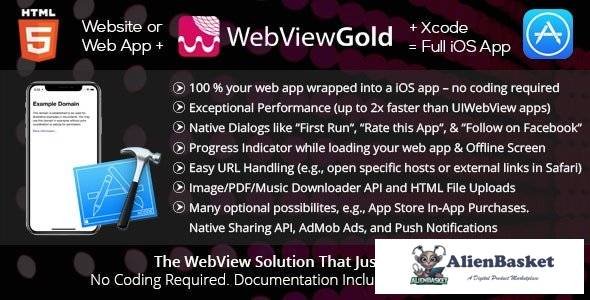 53814  WebViewGold for iOS v7.1 – WebView URL/HTML to iOS app + Push, URL Handling, APIs & much more