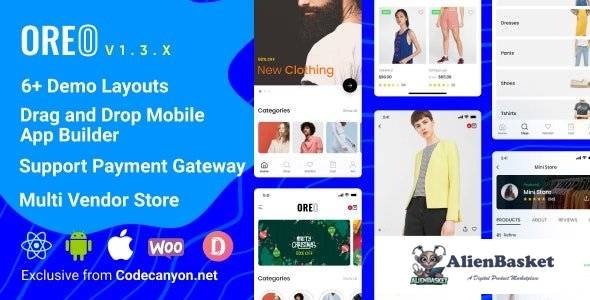 53816  Oreo Fashion v1.4.3 - Full React Native App for Woocommerce