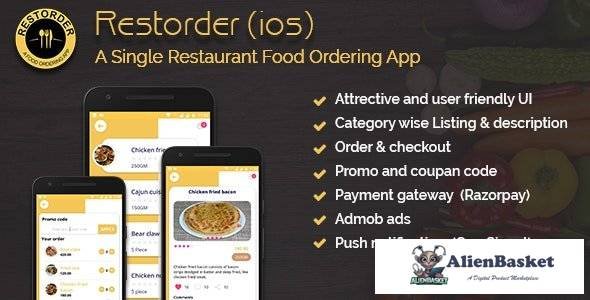 53818  Restorder (iOS) v2.0.5 - A single restaurant food ordering app.
