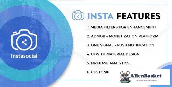 53821  Instasocial v1.0 - An Instagram like social media app with creative filters and editing tools