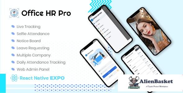 53837  Office HR Pro v1.0 - Live tracking app + Web Admin Panel