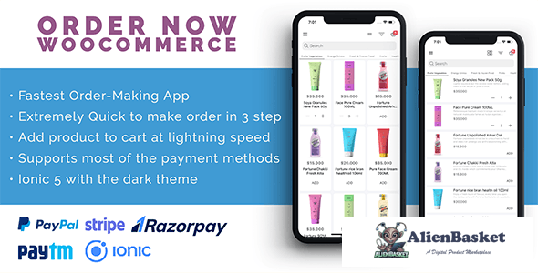 53838  Order Now v1.0 - Mobile app for WooCommerce ionic 5