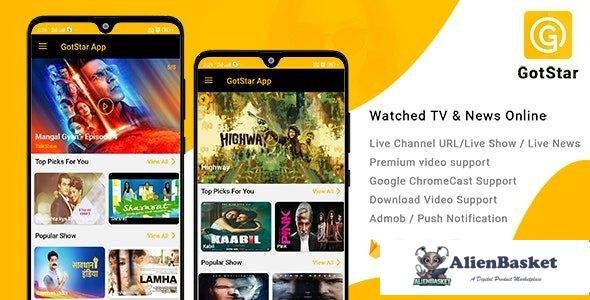 53890  GotStar v1.0 - Android Live TV - Live Streaming - Web Series, Movies, Live Cricket - Online N