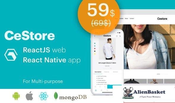 53896  CeStore v1.3.0 - ReactJS web app & React Native mobile app for e-commerce