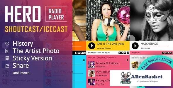 53914  Hero v1.0.0 - Shoutcast and Icecast Radio Player With History - Elementor Widget Addon