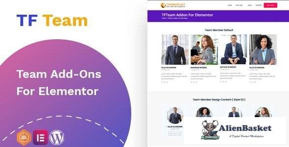 54097  TfTeam v1.0.1 - Team Member widget For Elementor