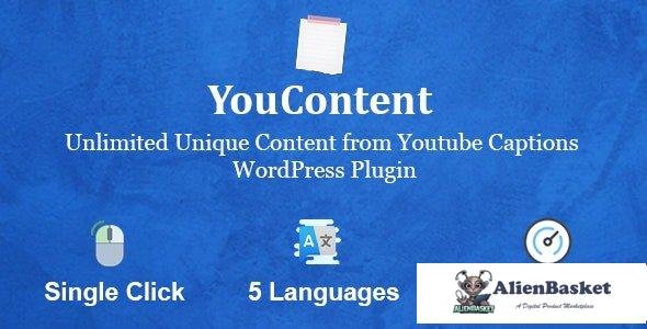 54147  YouContent v1.0 - Unlimited Unique Content Generator from Youtube Captions
