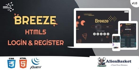 54257  Breeze v1.0 - HTML5 Login and Register Page Template