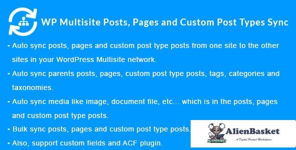 54338  WordPress Multisite Posts, Pages and Custom Post Type Posts Sync v1.4.0