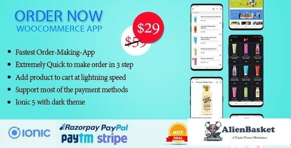 54390  Order Now Mobile app for WooCommerce ionic 5 v1.5