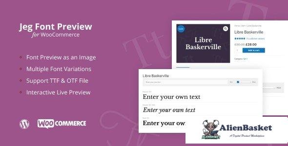 59788  Jeg Font Preview v1.0.5 - WooCommerce Extension WordPress Plugin