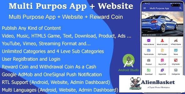 54615  Multi Purpose App + Website + Reward Coin v1.2.0