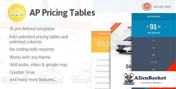 54965  AP Pricing Tables v1.0.3 - Responsive Pricing Table Builder Plugin for WordPress