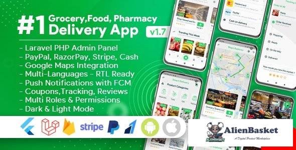 54993  Grocery, Food, Pharmacy, Store Delivery Mobile App with Admin Panel v1.7.0