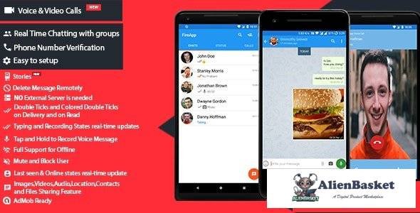 55113  FireApp Chat v1.3.1 - Android Chatting App with Groups Inspired by WhatsApp