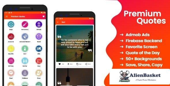55157  Premium Quotes v1.1 - Android Quotes App With Firebase Admin Panel