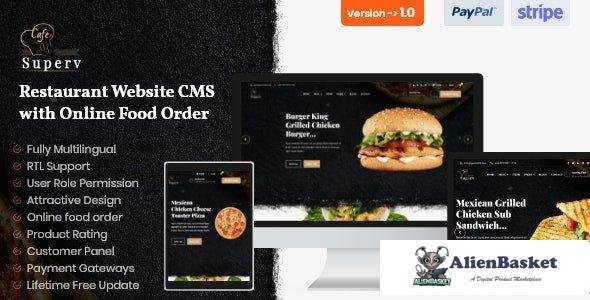 55226  Superv v1.0 - Restaurant Website CMS & Management System with Food Order