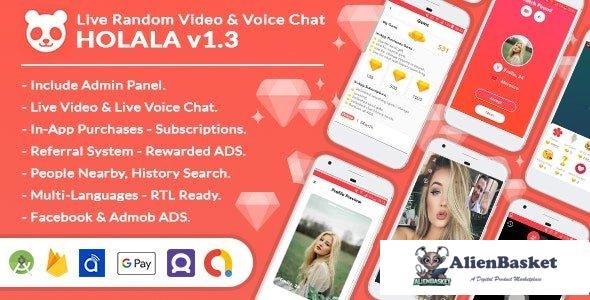 55234  HOLALA v1.3 - Live Random Video - Voice Calls + Admin Panel + In-App Purchases + Rewarded Ads