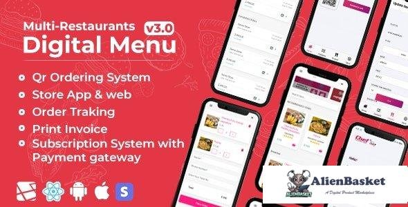 55247  Chef v3.0 - Multi-restaurant Saas - Contact less Digital Menu Admin Panel with - React Native