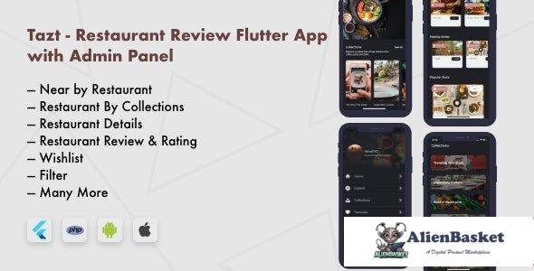 55250  Tazt v1.0.0 - Restaurant Review Flutter App with Admin Panel