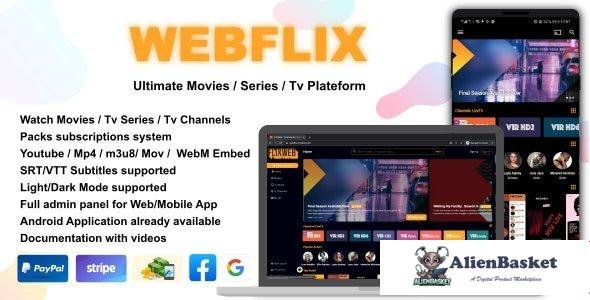 55324  WebFlix v1.0 - Movies - TV Series - Live TV Channels - Subscription