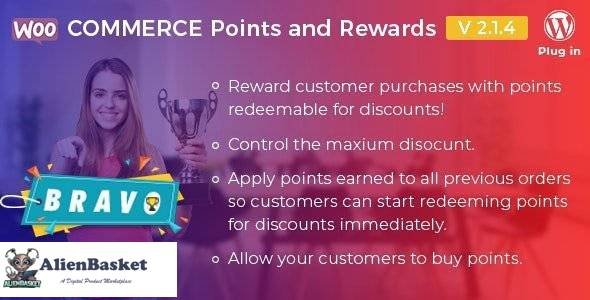 55485  Bravo v2.1.4 - WooCommerce Points and Rewards - WordPress Plugin