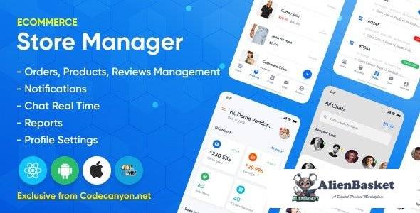 55601  Store Manager v1.2.0 - React Native Application for Wordpress Woocomerce