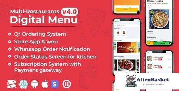 55764  Chef v4.2 - Multi-restaurant Saas - Contact less Digital Menu Admin Panel with - React Native