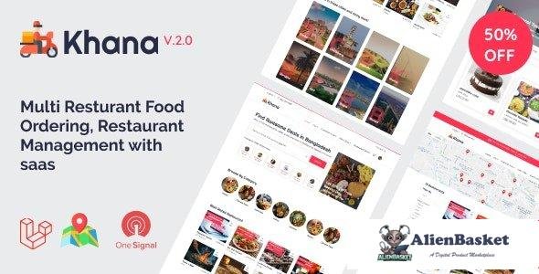 55721  Khana v2.2 - Multi Resturant Food Ordering, Restaurant Management With Saas