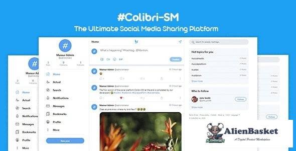 55780  ColibriSM v1.0.7 - The Ultimate PHP Modern Social Media Sharing Platform - 