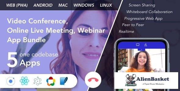 55828  Teammeet v1.11.1 - Video Conference, Online Live Meeting, Webinar App Bundle (Web, Android & 