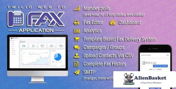 55867  Twilio WEB To Fax Machine System Application PHP Script v1.2