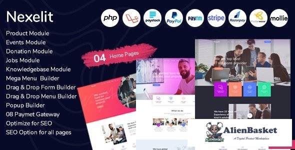 55870  Nexelit v2.0 - Multipurpose Website & Business Management System CMS