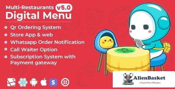 55925  Chef v5.0 - Multi-restaurant Saas - Contact less Digital Menu Admin Panel with - React Native