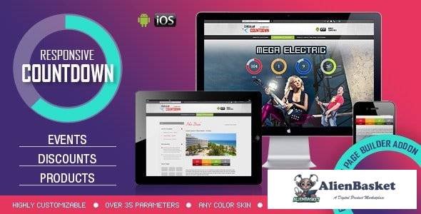 56183  CountDown PRO v1.0 - Elementor Widget Events/Products Launch