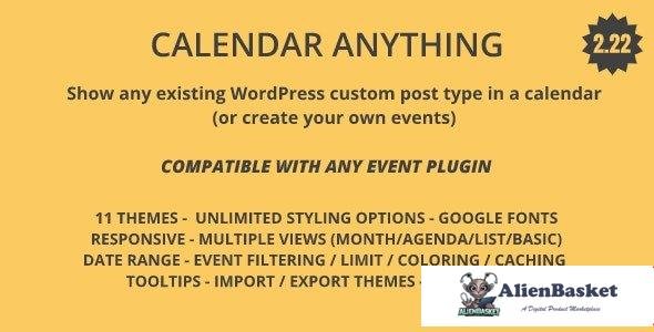 56347  Calendar Anything v2.21 - Show any existing WordPress custom post type in a calendar
