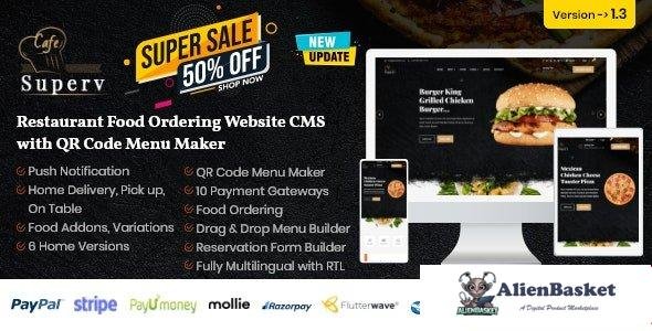 56422  Superv v1.3 - Restaurant Website Management with QR Code Menu & Food Order