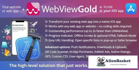 56475  WebViewGold for iOS v8.7 – WebView URL/HTML to iOS app + Push, URL Handling, APIs & much more