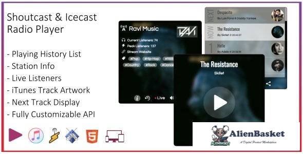 56602  SHOUTcast and Icecast Radio Web Player v1.2
