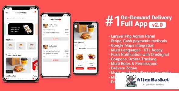 56722  Giraffy Delivery v2 - Food delivery full app with backend