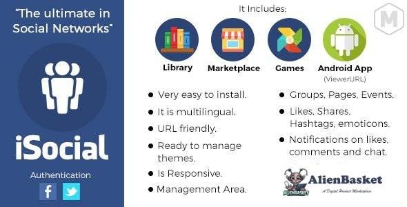 56729  iSocial v1.5.5 - Social Network Platform