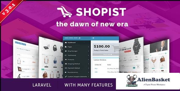 56733  Shopist v3.0.0 - Laravel Multivendor eCommerce, CMS and Designer