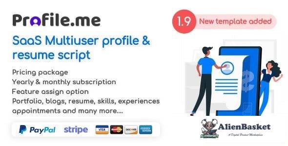 56782  Profile.me v1.9 - Saas Multiuser Profile & Resume Script - 