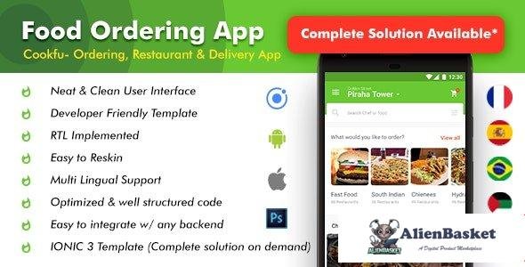 56805  Food Delivery App v2.0 - Food Ordering App - Android + iOS App Template|3 Apps| Multi Restro 