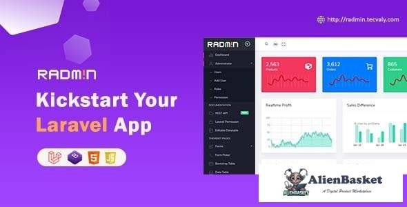56967  Radmin v2.6.0 - Laravel Admin starter with REST API, User Roles & Permission