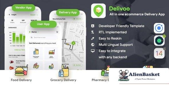 57130  Delivoo v2.2 - eCommerce Delivery Android + iOS App Template