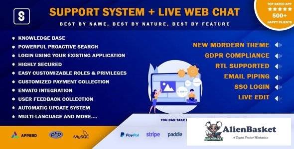 57139  Best Support System v3.2.0 - Live Web Chat & Client Desk & Ticket Help Centre - 