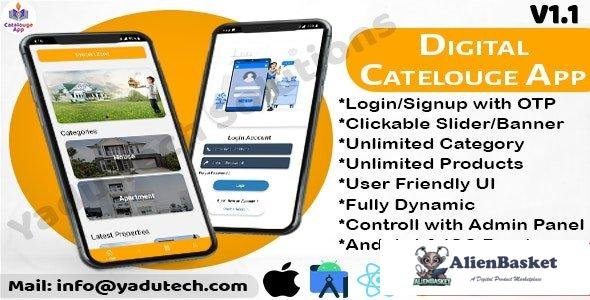 57253  Multipurpose Digital Catalogue Android & iOS App with Website and Admin Panel v1.1